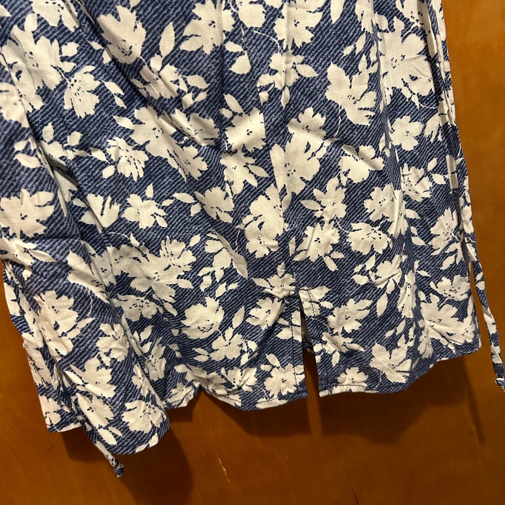 A. Byer Blue and White Flutter Sleeve Sundress - Picture 5 of 5